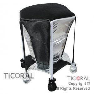 SOMBRERO HEXAGONAL CON PELOTITAS PLATA Y NEGRO x 1